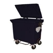 660 Litre Siyah Plastik Çöp Konteyneri