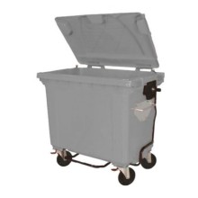 660 Litre Gri Plastik Çöp Konteyneri