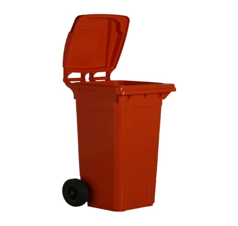 240 Litre Kırmızı Plastik Çöp Konteyneri -240R6