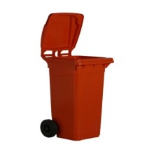 240 Litre Kırmızı Plastik Çöp Konteyneri