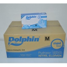 Dolphin Mavi Lateks Eldiven Pudrasız ( M )