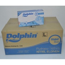 Dolphin Mavi Lateks Eldiven Pudrasız ( L )