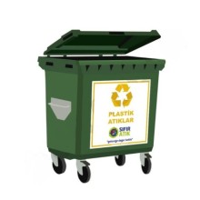 660 Lt Plastik Sıfır Atık Depolama Konteyneri