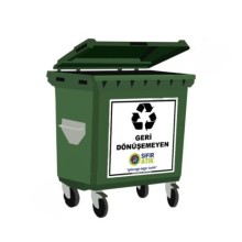 660 Litre Geri Dönüşmeyen Atık Depolama Konteyneri