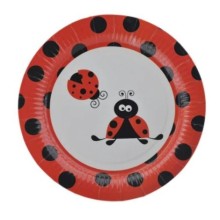 Uğur Böceği Temalı Karton Tabak 23 Cm