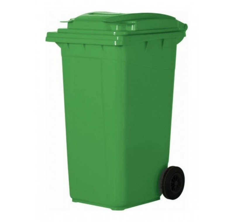 360 Litre Yeşil Plastik Çöp Konteyneri
