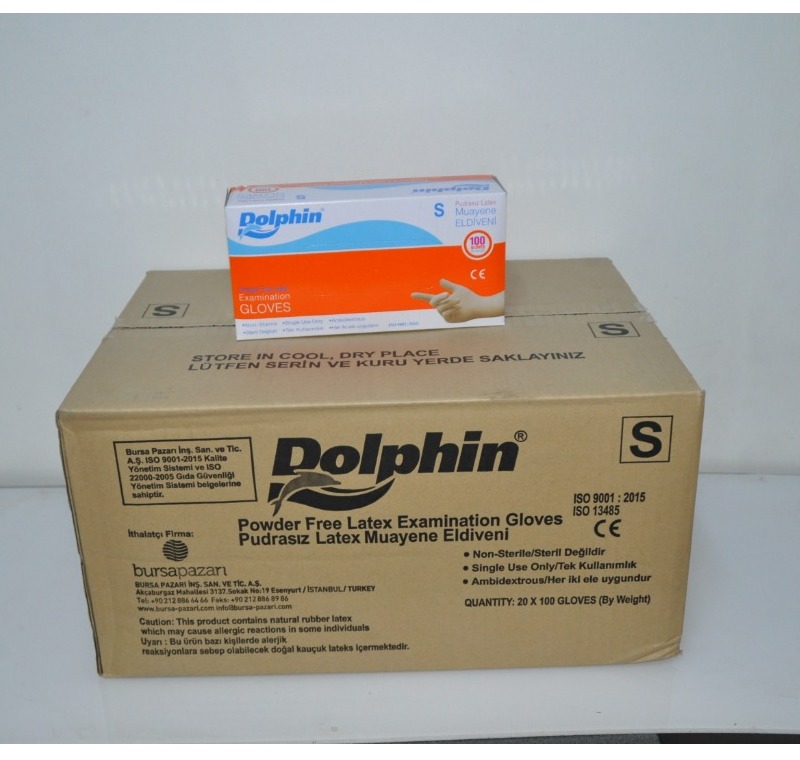 Dolphin Beyaz Lateks Eldiven Pudrasız ( S ) -ALP-128