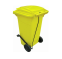 240 Litre Sarı Plastik Çöp Konteyneri Pedallı
